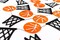 Basketball and Basketball Hoop Garland Party Banners Sports Theme Party Hanging Decorations Basketball Paper Garland Basketball Birthday Party Slam Dunk Party March Madness Party Decoration